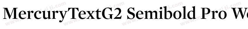 MercuryTextG2 Semibold Pro Web字体转换